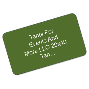 Tents For Events And More LLC - 20x40 Tent, 8 Tables and 8 Chairs